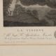Old etching signed Paolo Caronni "Vision of Ezekiel" 1825