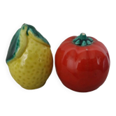 salt shaker pepper lemon tomato slip