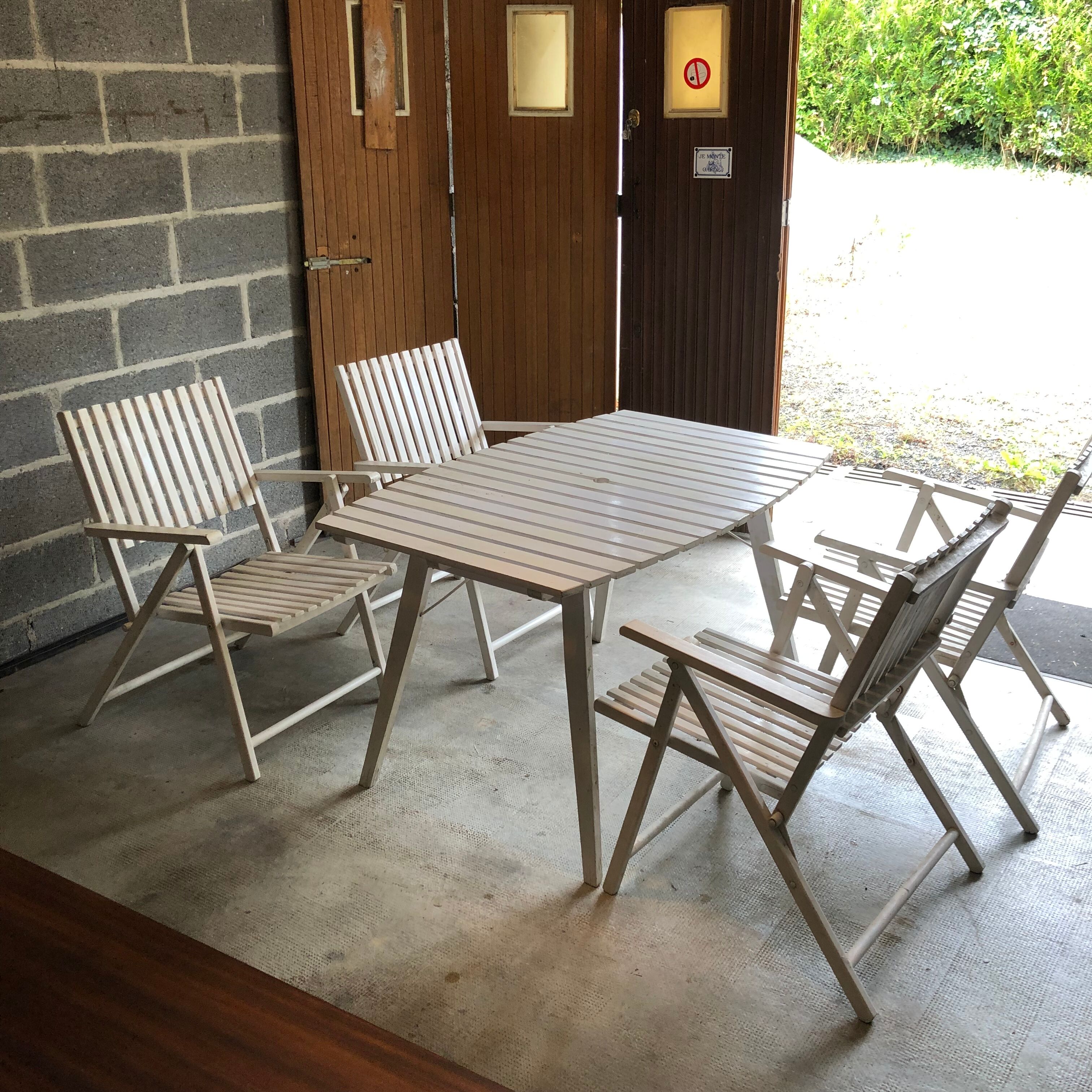 Garden furniture wood 1960