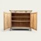Antique patinated Parisian buffet with shell handles.