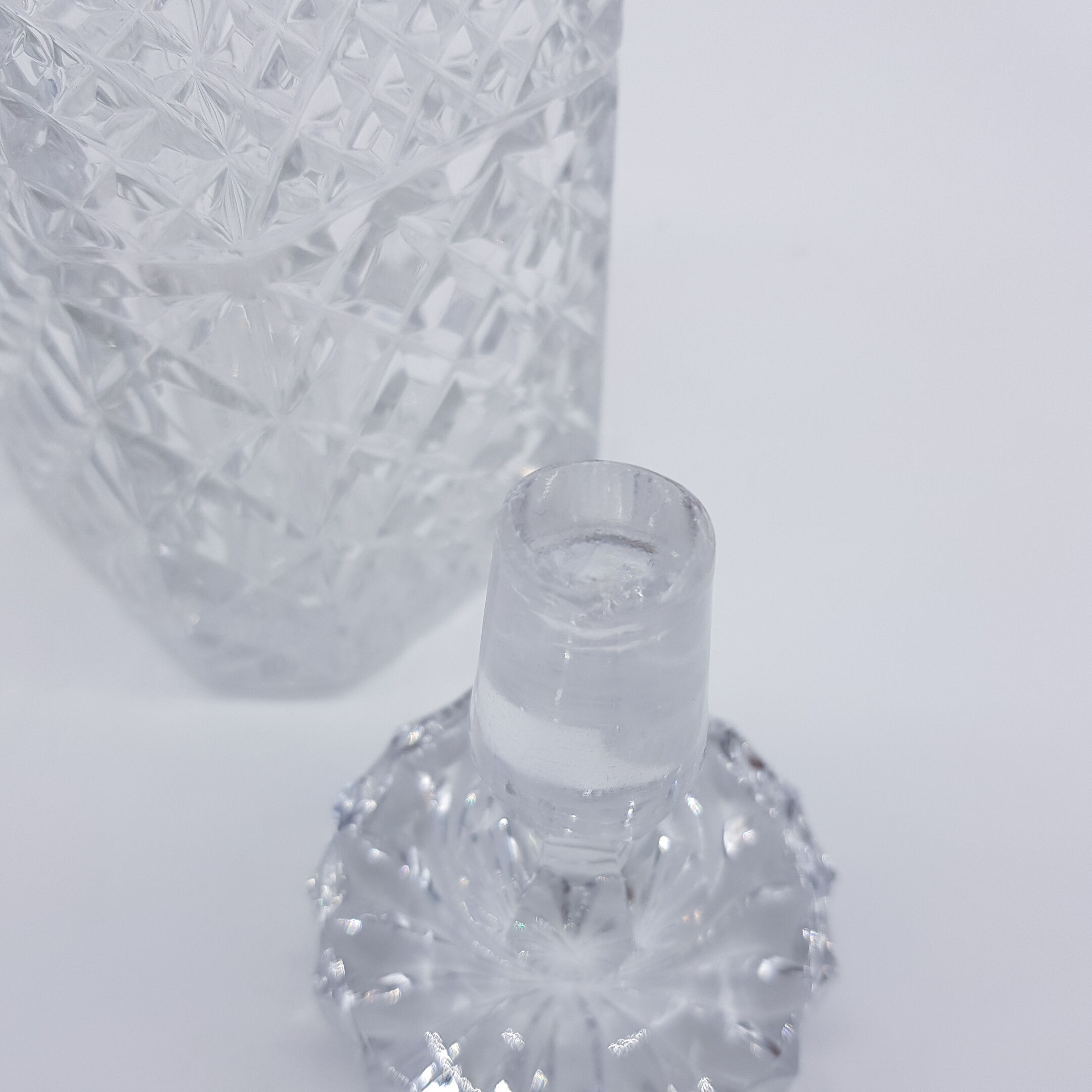Square-shaped crystal carafe has spikes