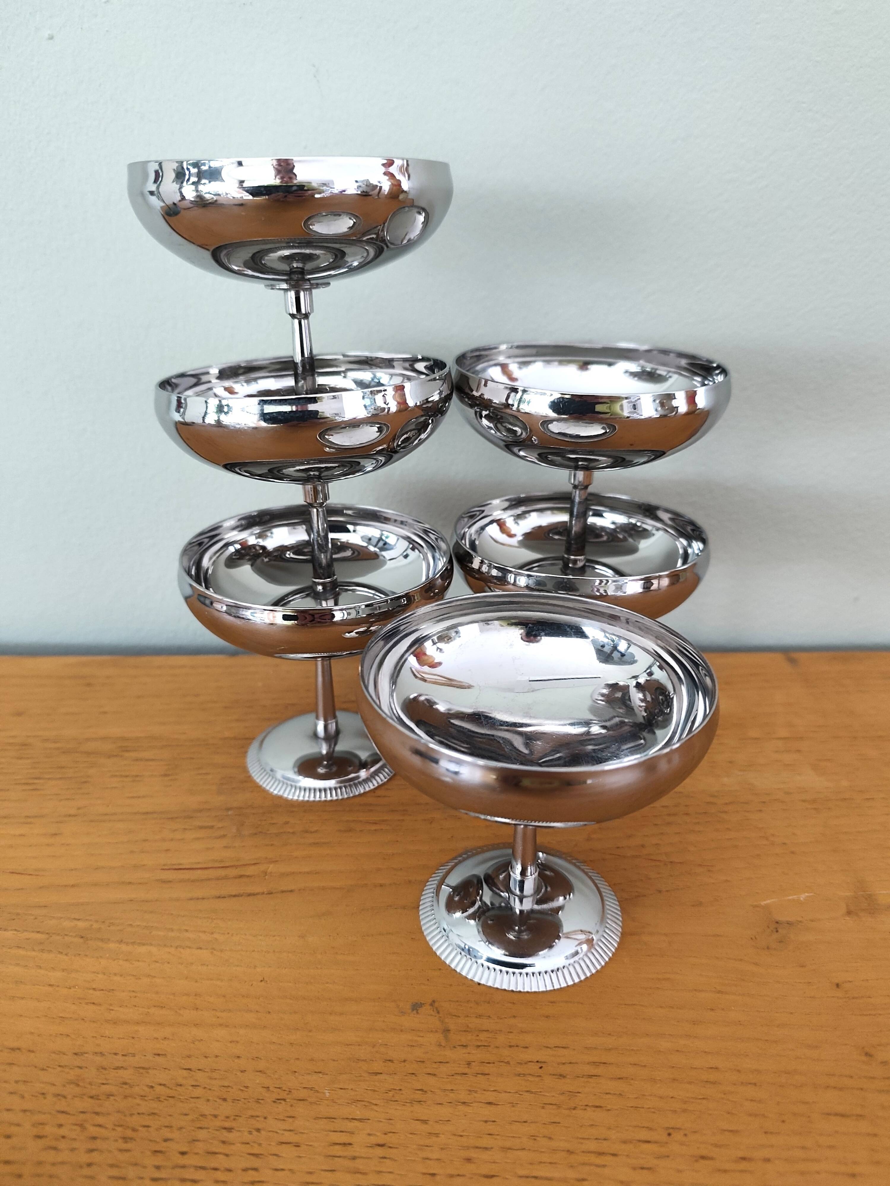 Set of 6 ice cream bowls Letang Rémy