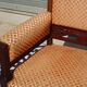 Ancienne banquette en bois et velours