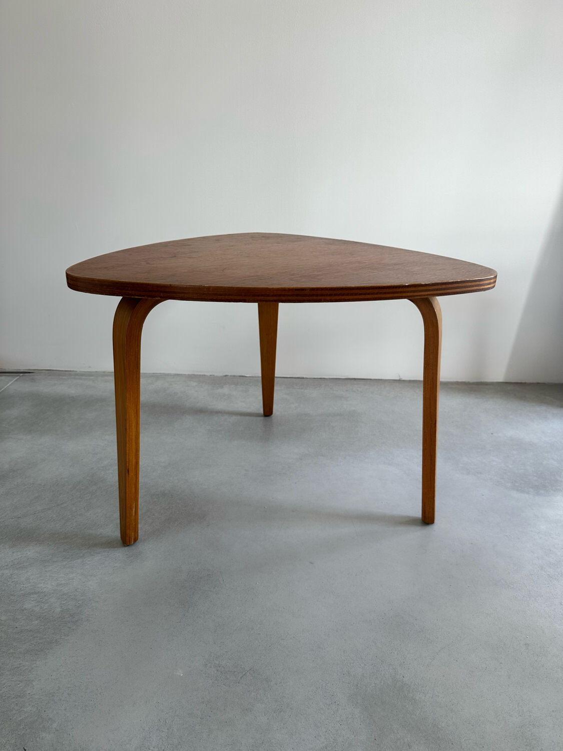 Vintage bow-wood coffee table, design Steiner 1960