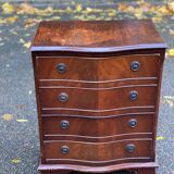 English chest of drawers in dark wood with 4 drawers, 70cm