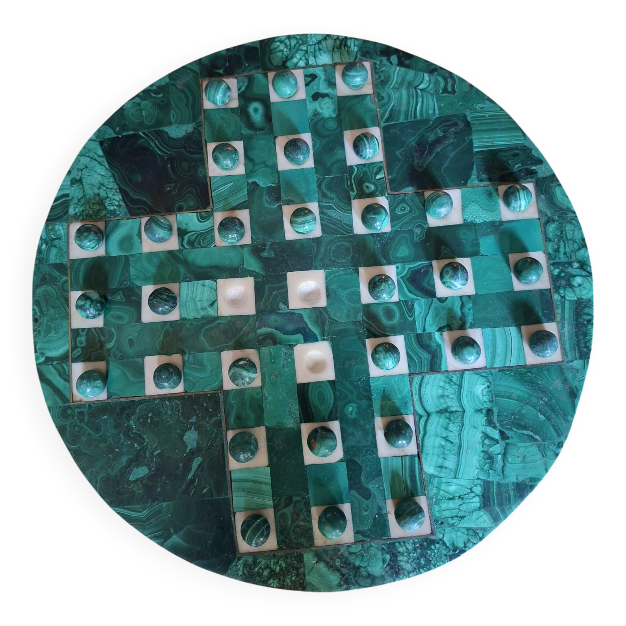 Solitaire game in malachite
