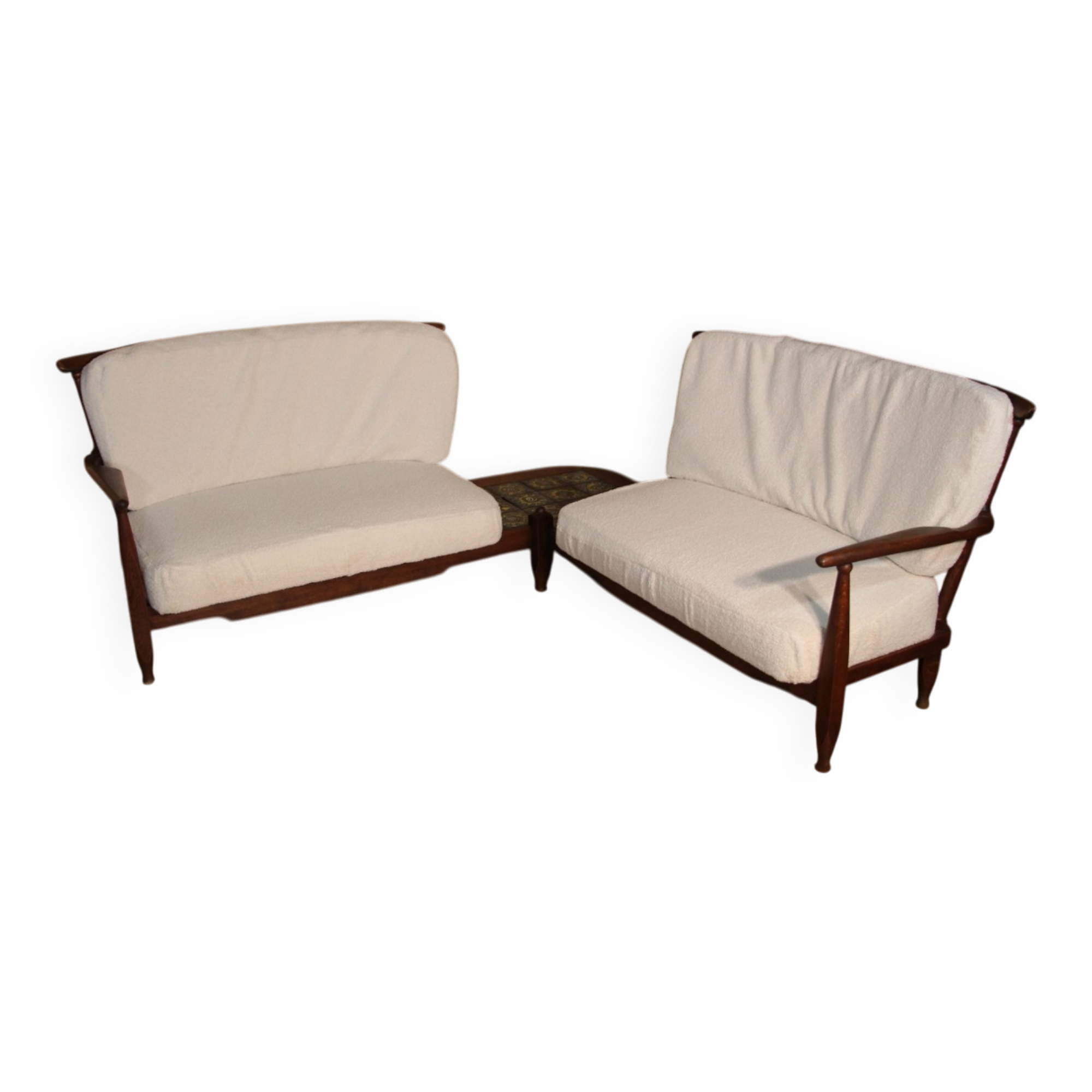 corner sofa by Guillerme et Chambron 1960