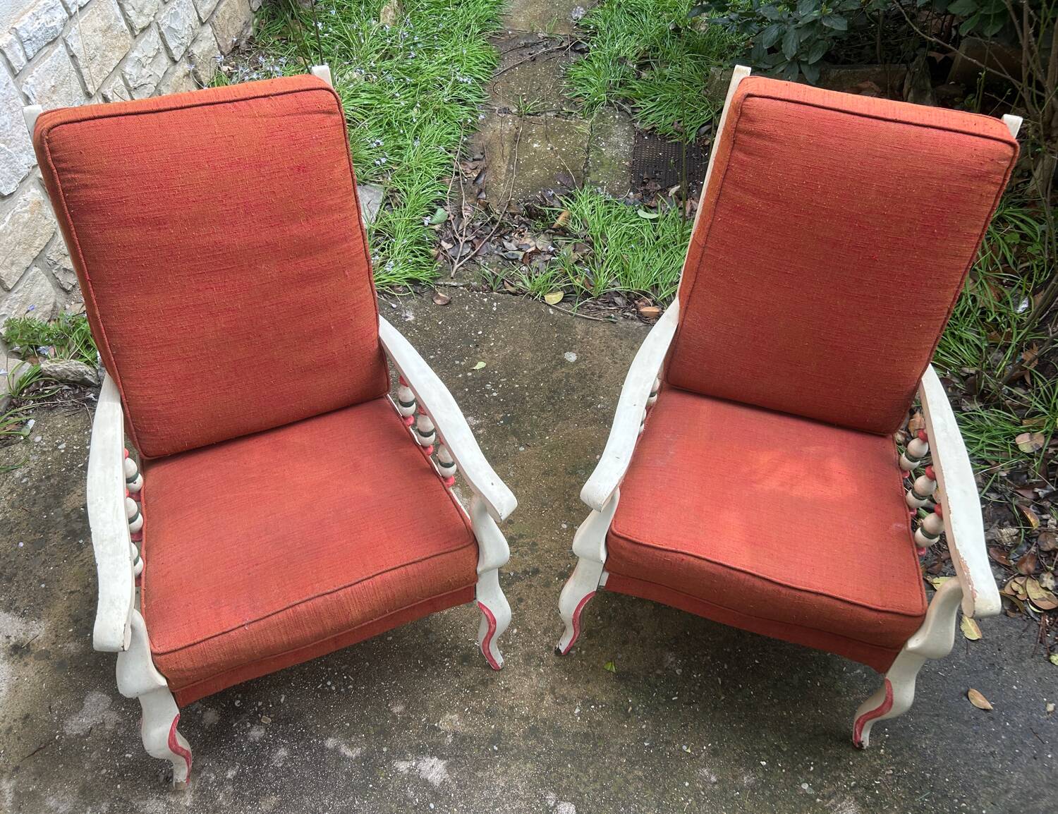 Pair of antique armchairs