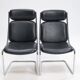 Paire de chaises cantilever en cuir par Mauser Werke Waldeck, Allemagne de l'Ouest, 19