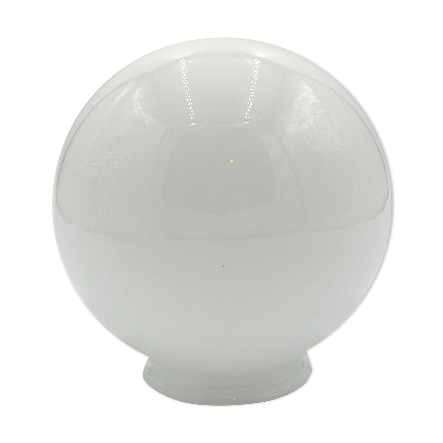 White glass globe ø15cm