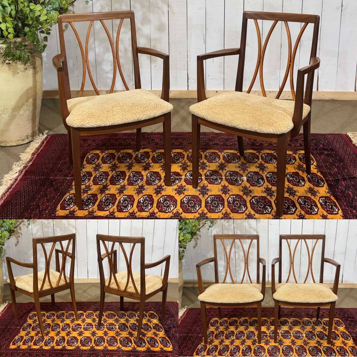 Paire de fauteuils anglais de la marque G-Plan en teck des années 70
