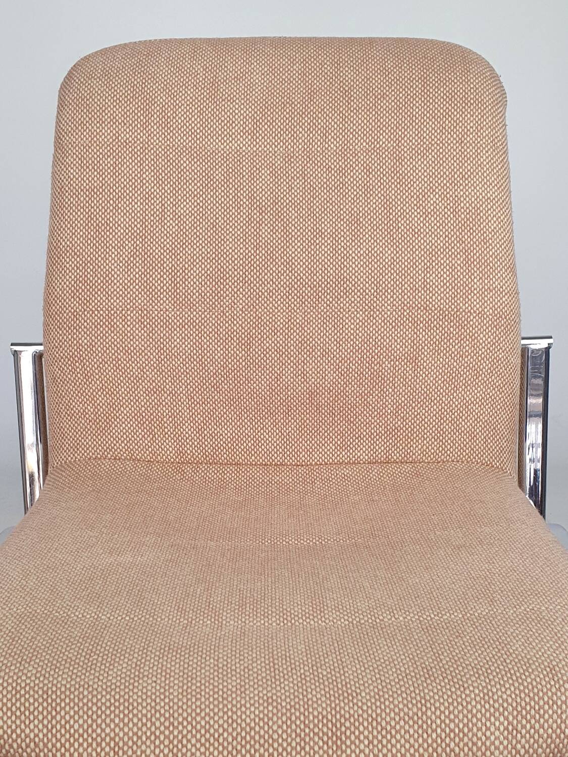 Chauffeuse vintage,  tissu et chrome