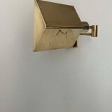 Vintage adjustable wall lamp, solid brass, France 1970