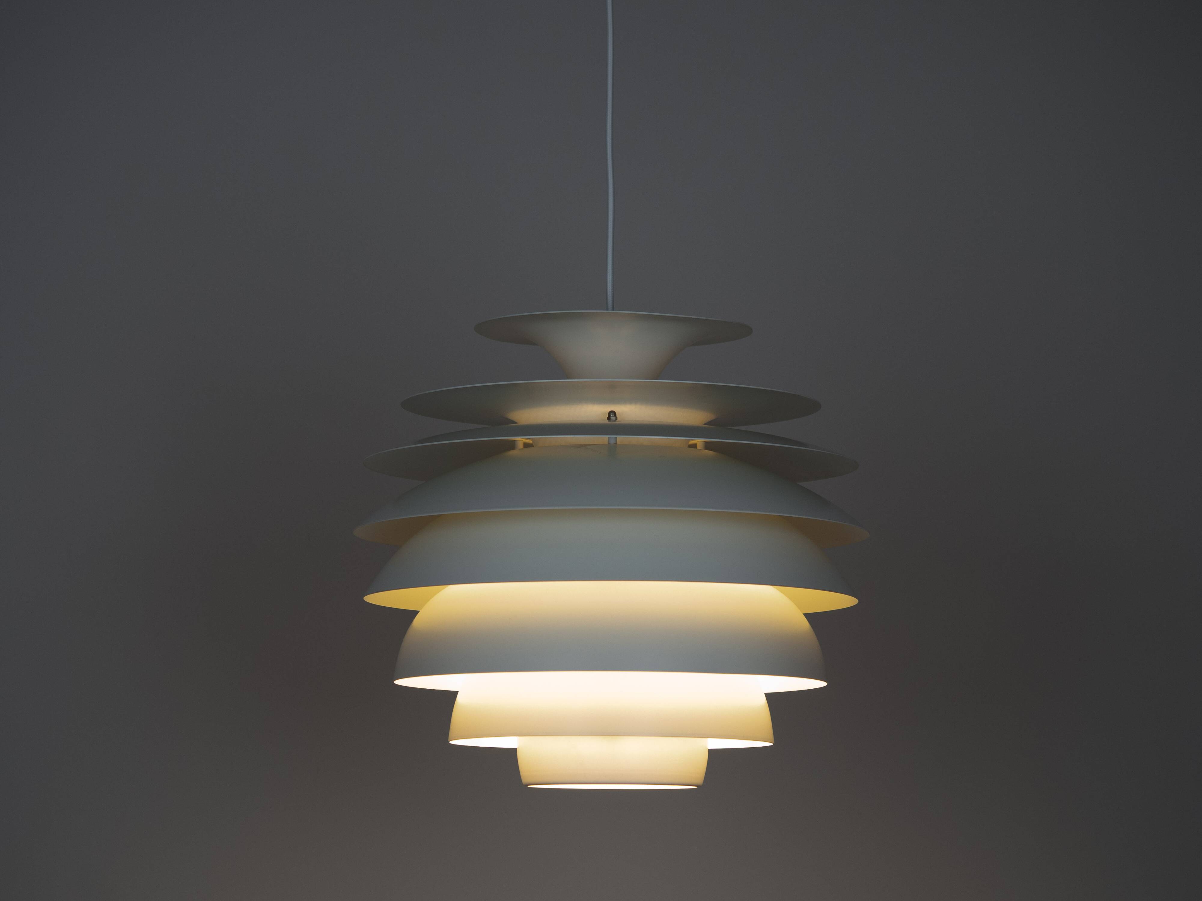 Danish vintage pendant lamp Barcelona by Bent Karlby, Lyfa, 1960s