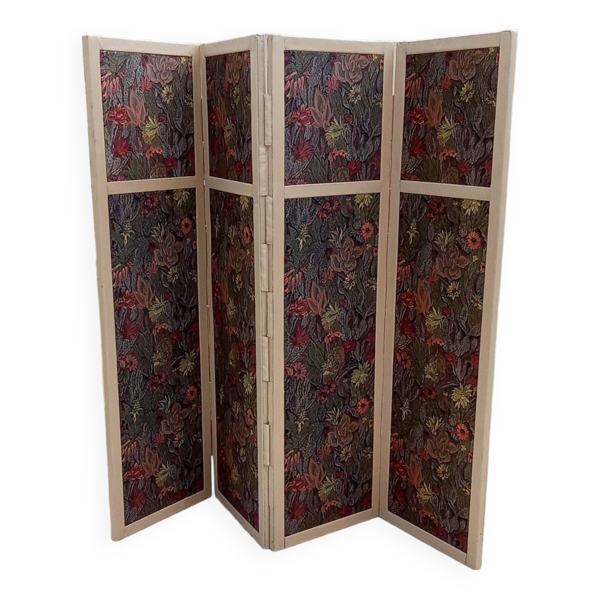 Paravent vintage en tissu