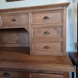 Antique desk with 15 drawers, professional furniture.