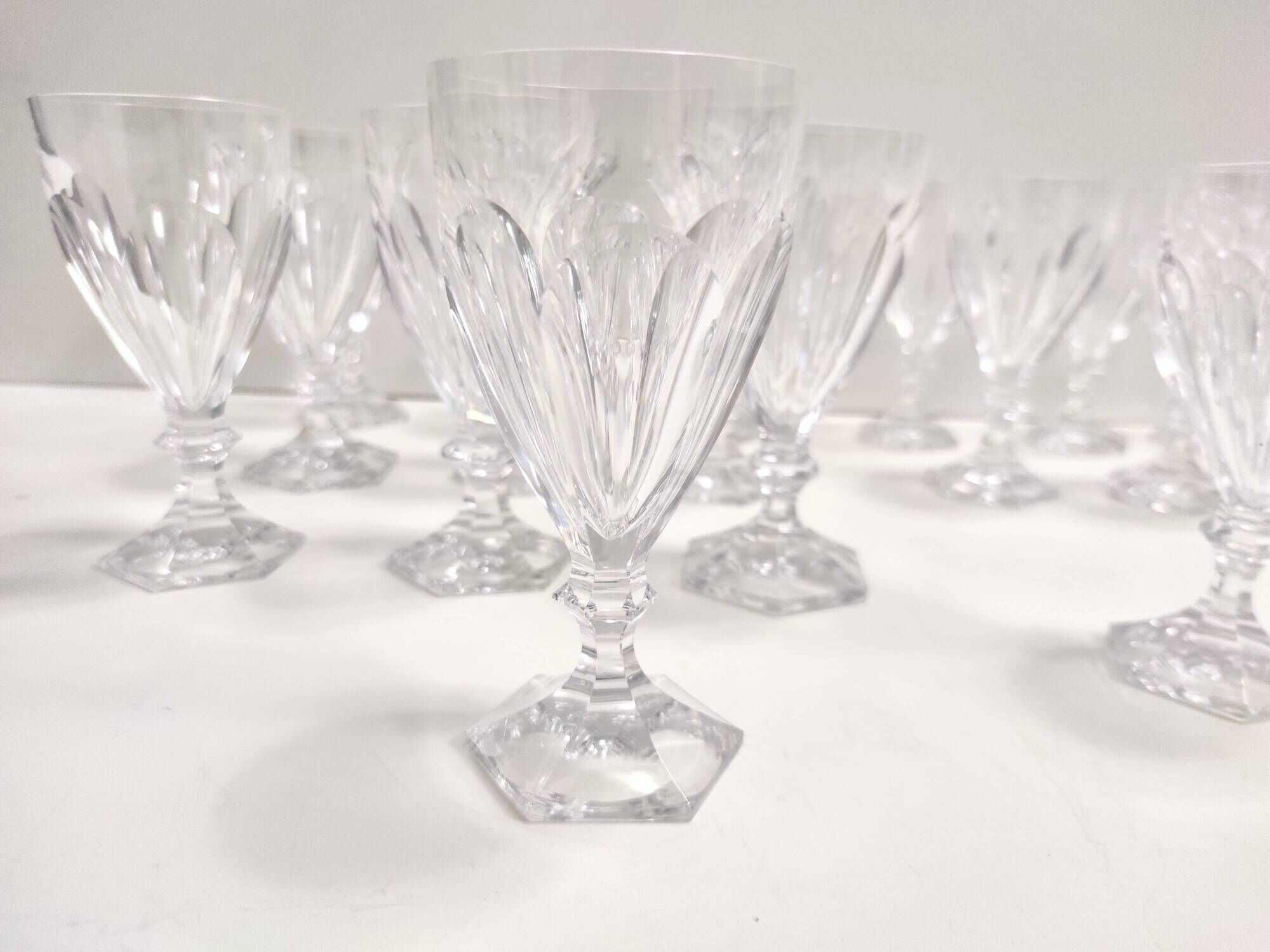 Set of Eighteen Solid Crystal Drinking Glasses by Kosta Boda, Sweden