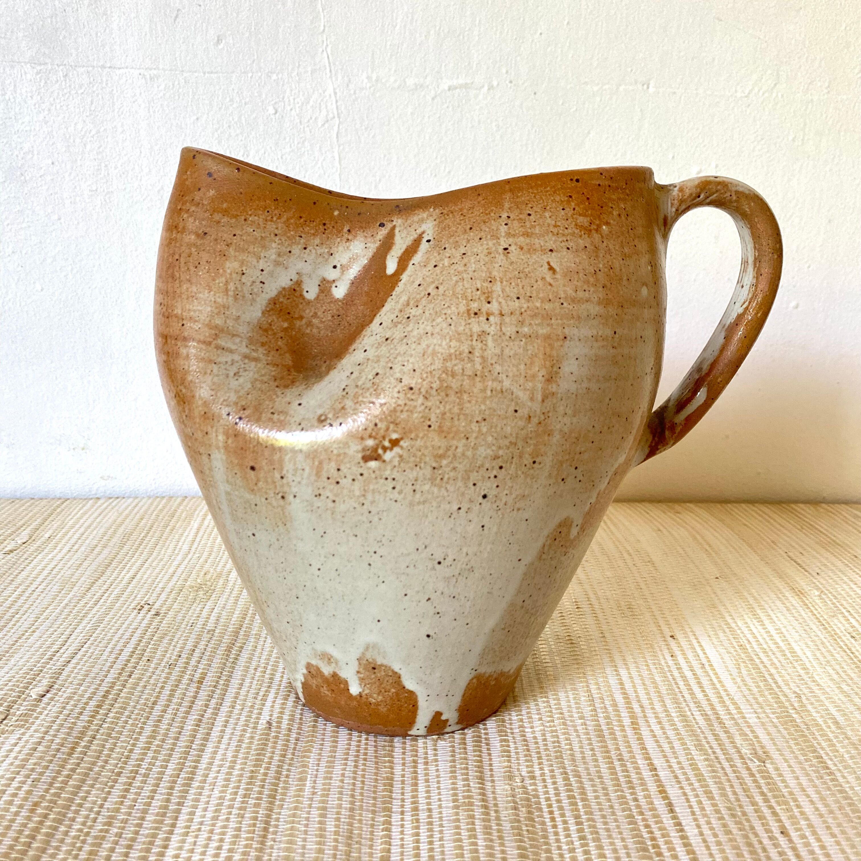 Stoneware pitcher, handcrafted