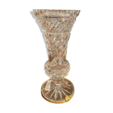 Golden crystal vase