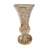 Golden crystal vase