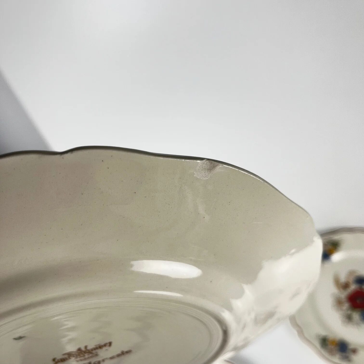 Set of 4 flat plates "Agreste", Sarreguemines, first half of the 20th century.