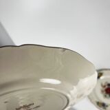 Set of 4 flat plates "Agreste", Sarreguemines, first half of the 20th century.