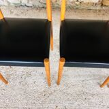 Set of 4 Scandinavian style dining chairs, circa 60