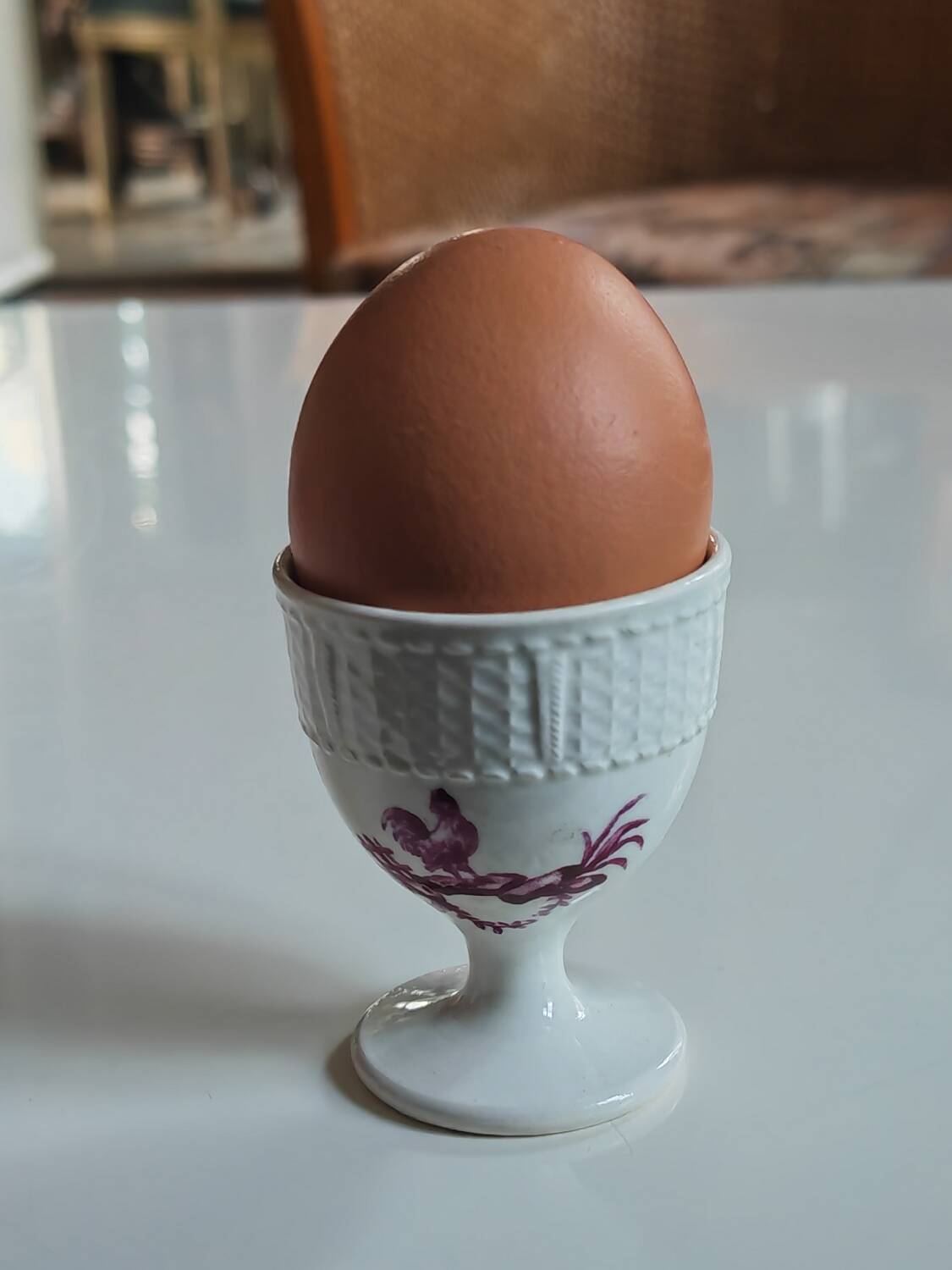 Antique iron earth egg cup