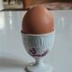 Antique iron earth egg cup