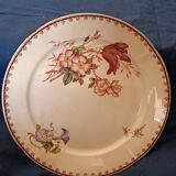 Set of 6 plates Sarreguemines floral decoration