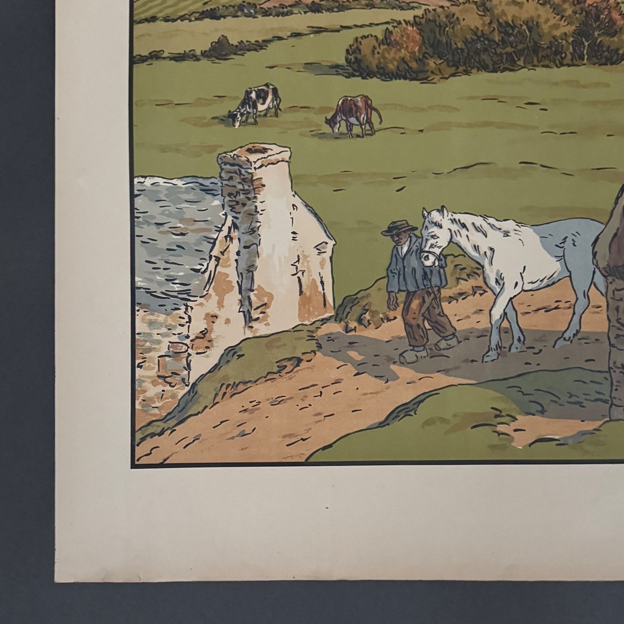 Lithographie par Henri Rivière Les Aspects de la Nature - Le Vallon