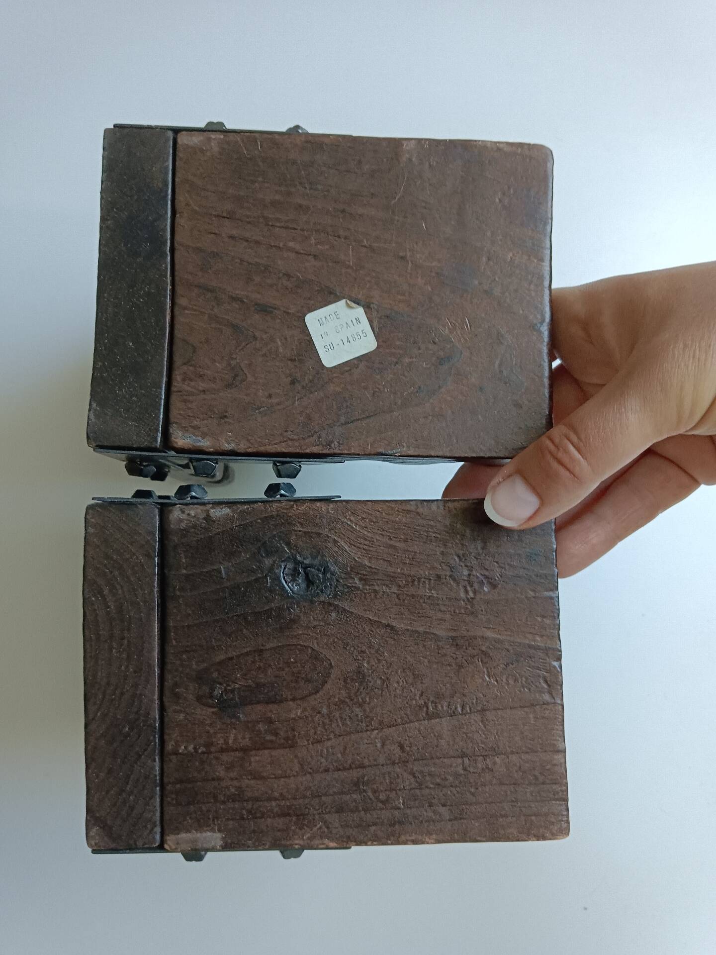 Wooden bookends globe world map