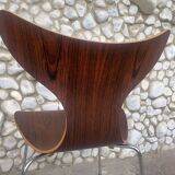 Chaise Lily Design Arne Jacobsen, Fritz Hansen, Danemark, Palissandre 1976