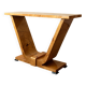 Art Deco Revival Burl Console Table, 1980s-1990s