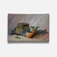 Painting - Ornamental still life with fruits and pot