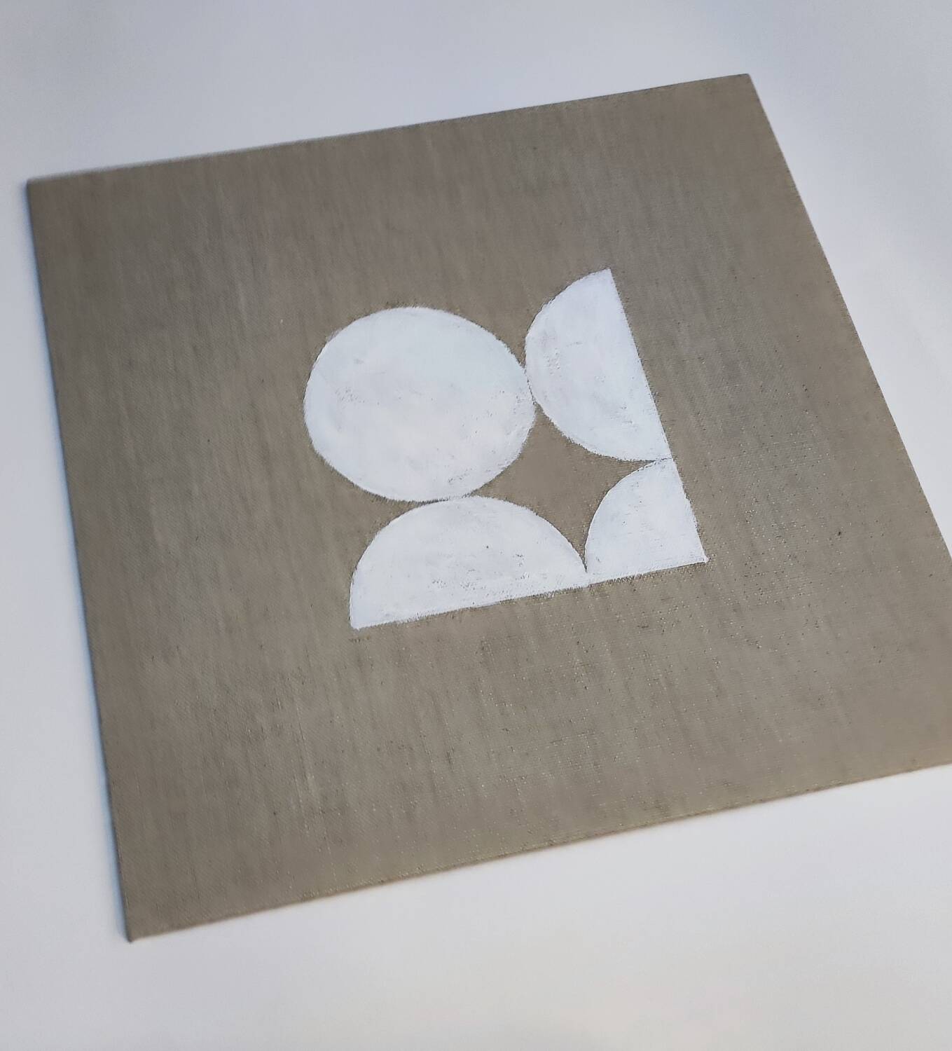 Modern jute painting 30 x 30 cm