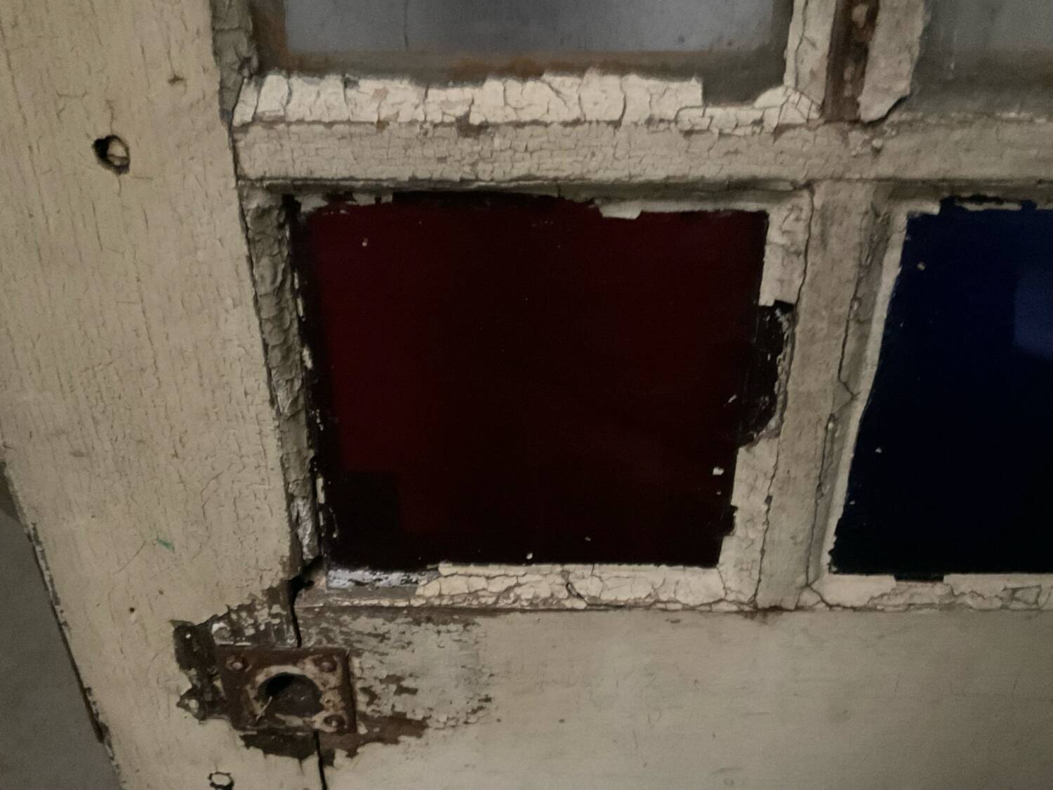 Old glass door L 92 x H 205