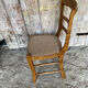 Set of 3 Antique BAUMANN Chairs Wood + Vintage Fabric Cushion Seat