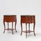 Exquisite pair of Louis XVI bedside tables, Belgium ca. 1950