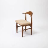 Ensemble de 6 chaises de salle à manger de Hennig Kjaernulf retapissées en peau de mouton