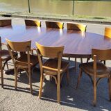 Vintage Baumann Scandinavian oval table - 1960s