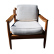 Fauteuil scandinave en  bois et tissu