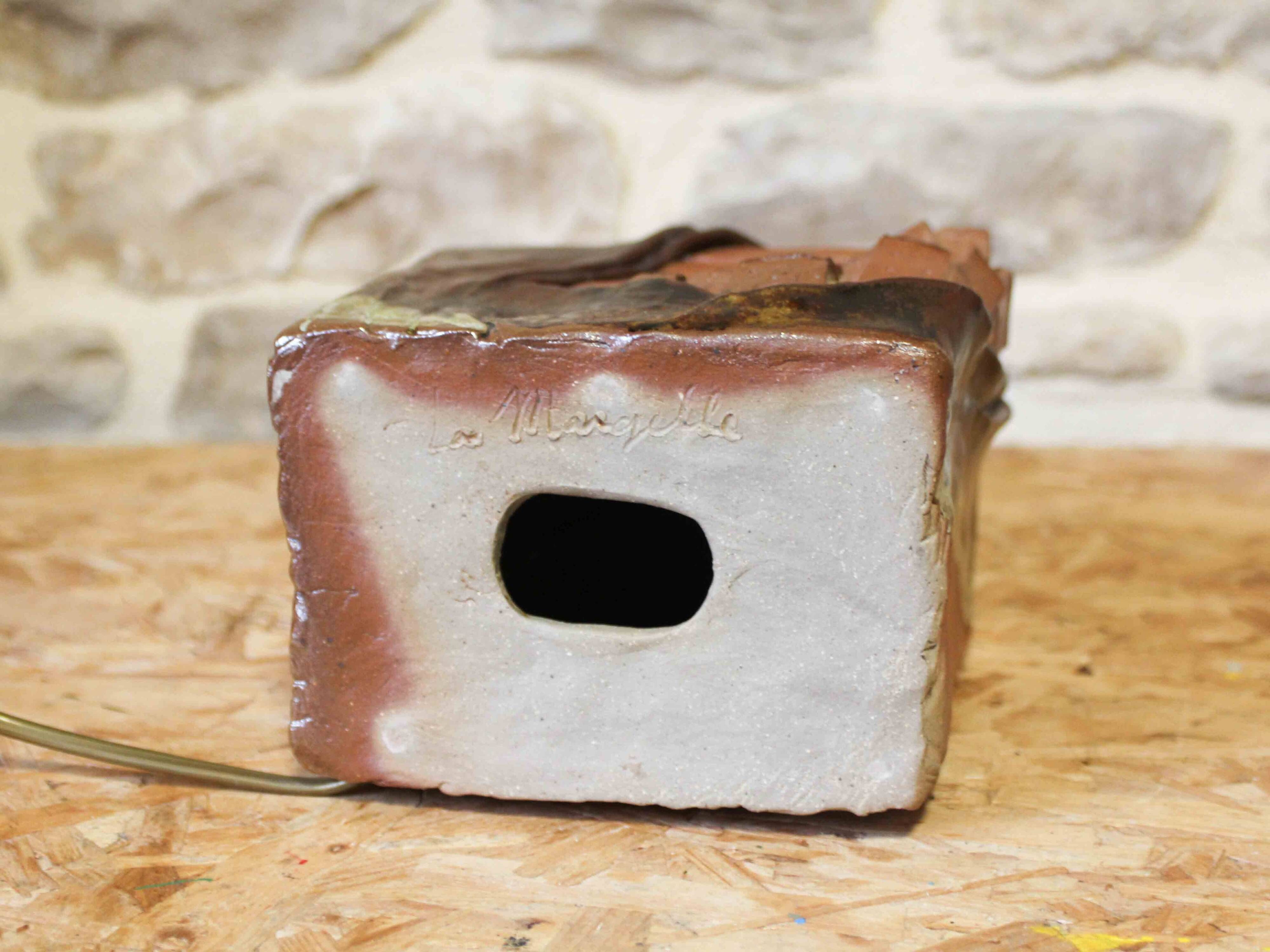 Lamp base in stoneware - Alain Fichot - La Margelle