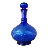 Blue glass carafe