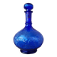 Blue glass carafe