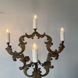 Florentine floor lamp in old painted sheet metal