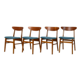Vintage Danish chairs with upholstered seat