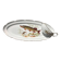 Large fish platter and its vintage porcelain sauce boat, decorated with pike.