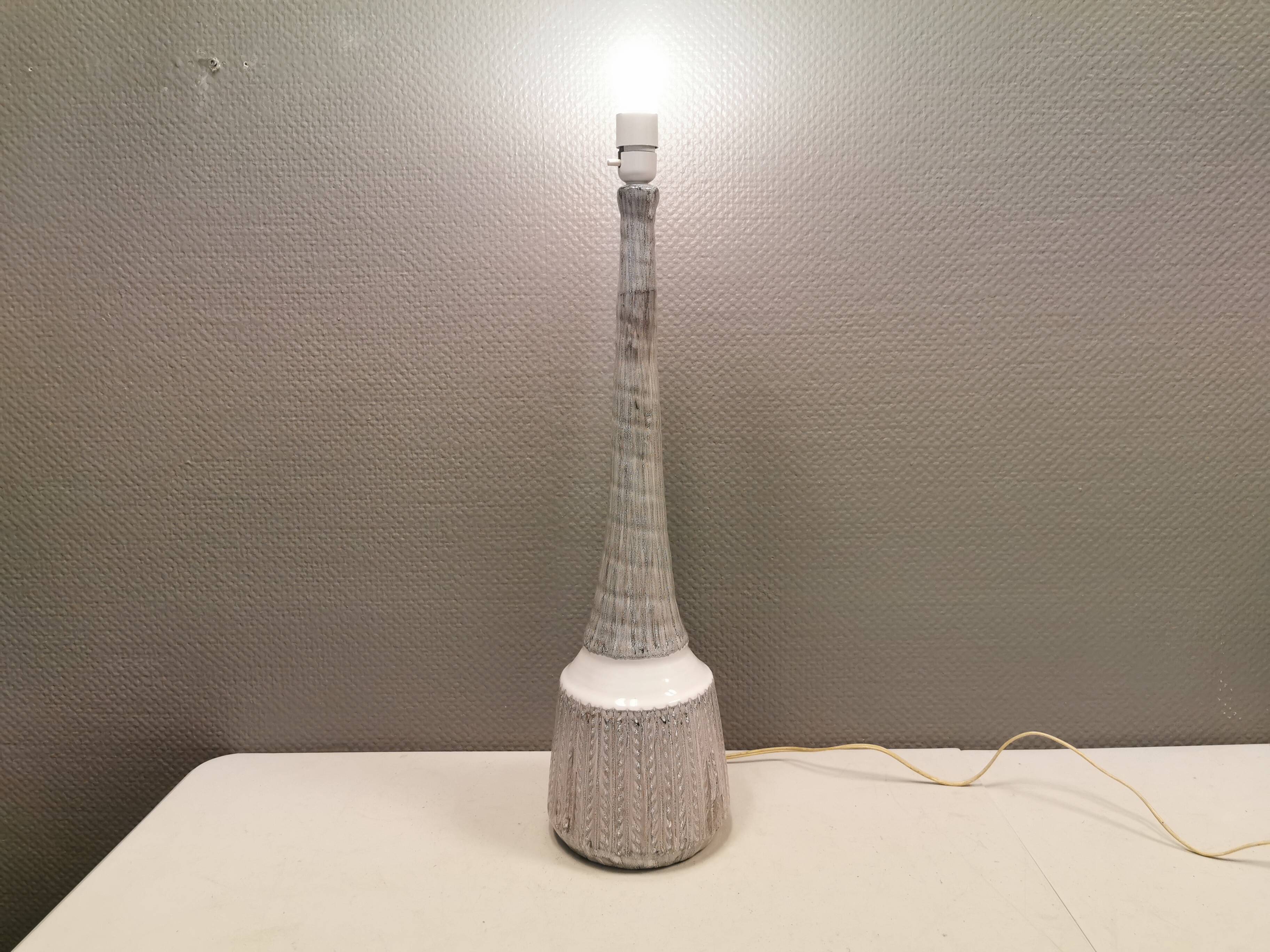 Large floor/table lamp in ceramic, from Danish Dissing ceramic