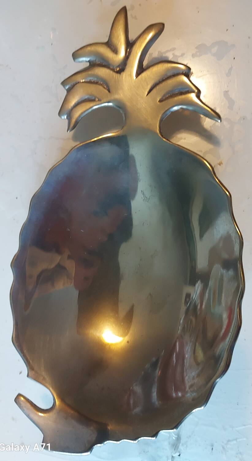 2 silver-plated pineapple bowls